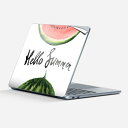 Surface Laptop 第7世代 13 インチ 用 スキンシール 全面スキンシール フル 背面 底 ステッカー 保護シール キャラクター かわいい 012062 英語 スイカ 果物