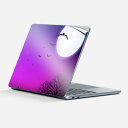 Surface Laptop 第7世代 13 インチ 用 スキンシール 全面スキンシール フル 背面 底 ステッカー 保護シール キャラクター かわいい 012730 ハロウィン 月 コウモリ