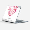 Surface Laptop 第7世代 13 インチ 用 スキンシール 全面スキンシール フル 背面 底 ステッカー 保護シール キャラクター かわいい 012886 ハート バレンタイン イベント