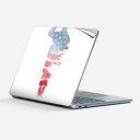 Surface Laptop 第7世代 13 インチ 用 スキンシール 全面スキンシール フル 背面 底 ステッカー 保護シール キャラクター かわいい 013598 アメリカ 兵隊 国旗
