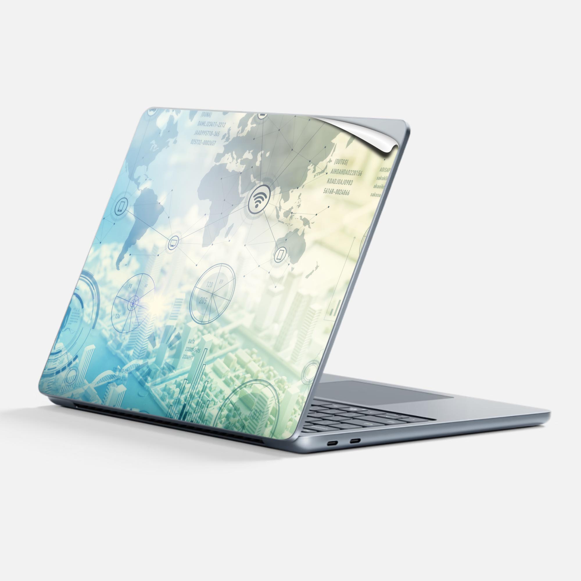 Surface Laptop 第7世代 13 インチ 用 スキンシール 全面スキンシール フル 背面 底 ステッカー 保護シ..