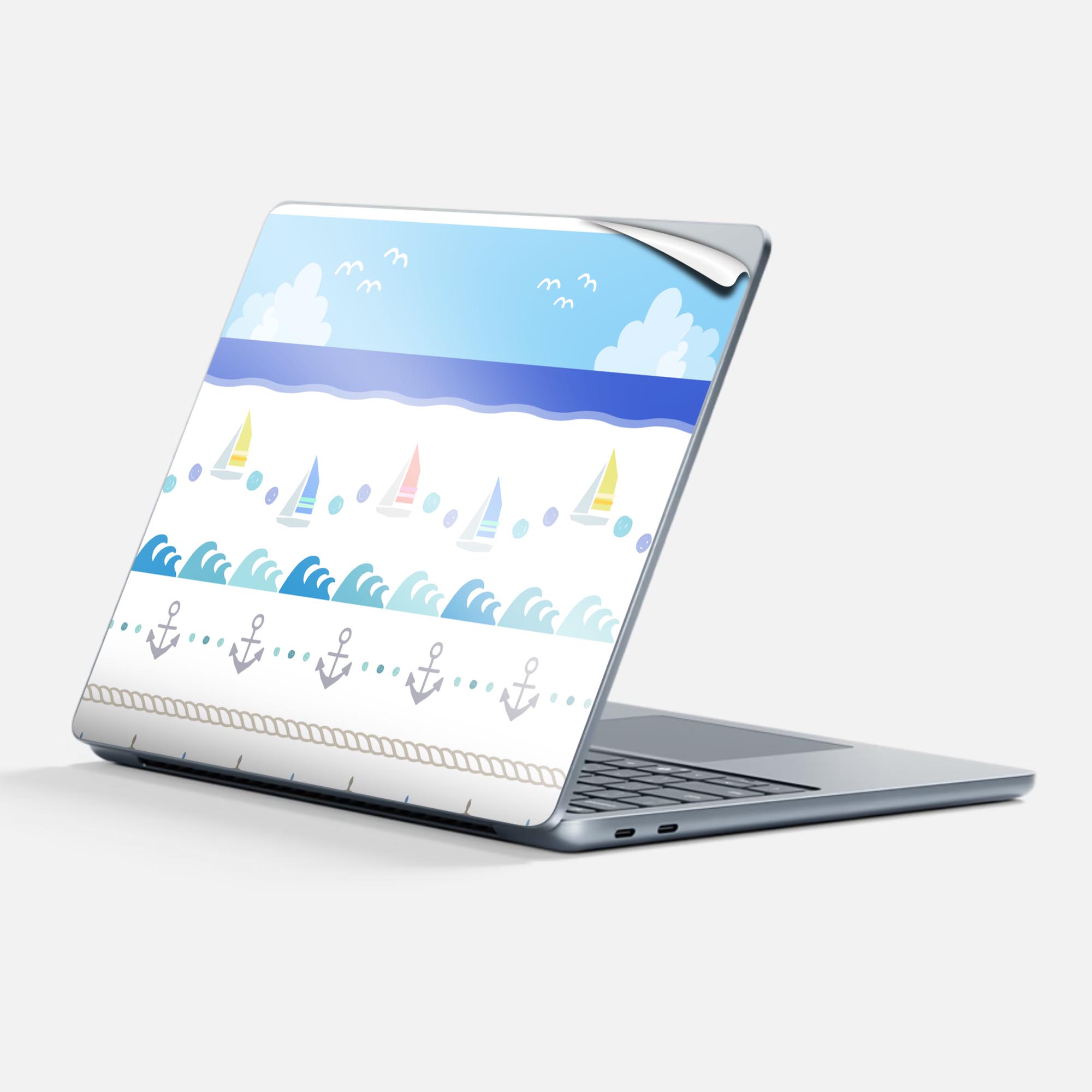 Surface Laptop 第7世代 13 インチ 用 スキンシール 全面スキンシール フル 背面 底 ステッカー 保護シ..