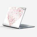 Surface Laptop 第7世代 13 インチ 用 スキンシール 全面スキンシール フル 背面 底 ステッカー 保護シール キャラクター かわいい 014624 バレンタイン ハート
