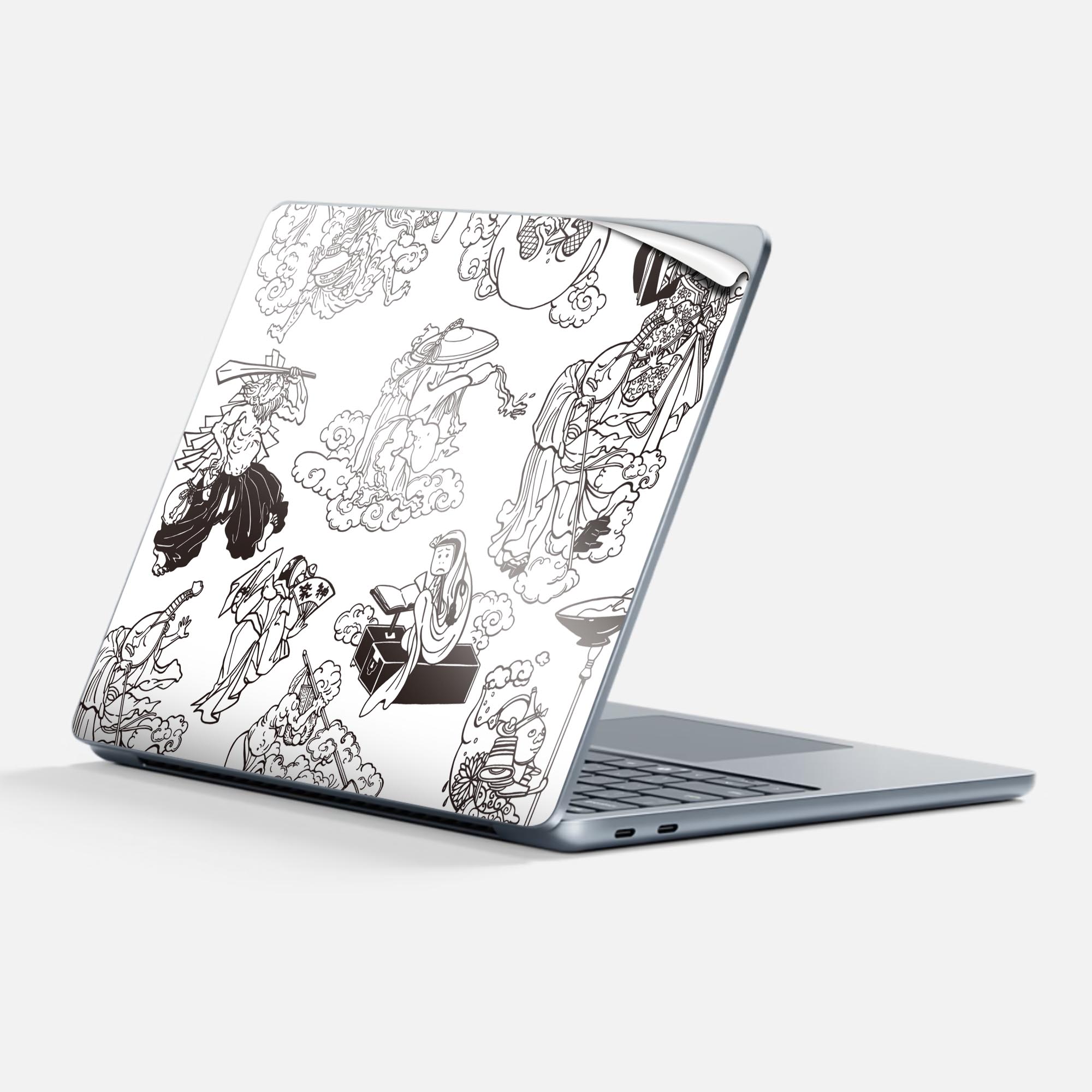 商品特徴・貼るだけでかんたん着せ替え、Surfac Laptop(第7世代) 13インチ 共通対応デザインスキンシール・高精細プリントで写真と遜色のない仕上がり！半光沢シートでしっとりツヤのある表現力・ちょっとしたすり傷からSurface本体を保護・接着部はエアフリー素材で気泡の心配も軽減・再剥離素材なので貼り付け時の調整も安心注意事項画像はサンプルですので、ご覧の環境によっては多少色味に違いを感じる場合がございます。 イメージと違った、モニターと色味が異なるという理由での交換や返金はご対応出来かねます。スキンシールのみの販売で、本体は付属しません。また、シールは背面部用のみとなります。初回貼付時の位置調整や貼り直しは可能ですが、しっかりと押し付けて接着させた後の再剥離、再利用は保証しておりません。また接着部に油分や汚れが付着しますと角の部分は剥がれやすくなりますので、貼付時はあまり触れないようにご注意ください。無地のセミグロスシートにデザインをプリントした商品で、デコなどの加工はございません。 凹凸や光沢があるように見えたり布地や金属を素材にしたように見える商品もありますが、デザインの図版によるものです。印刷時に微妙な画像のズレが生じる場合がございます。ご注文後に1点1点制作する受注生産品の為、不良品以外のご返品や交換は固くお断りします。 発送について完全受注生産のハンドメイド商品となりますので、既製品と比べて発送までお時間を頂いています。 基本的に決済確認後、最大で10営業日での発送となります。繁忙期や休業日明けの場合はさらに時間がかかる場合があります。 その際には別途メールにてご連絡致します。メール便の場合、発送日から到着までに2?4日ほどかかる場合が多く、紛失などの保障もご対応できかねます。あらかじめご了承下さい。