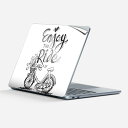 Surface Laptop 第7世代 13 インチ 用 スキンシール 全面スキンシール フル laptop7用 背面 底 ステッカー 保護シール キャラクター かわいい 023396 女性 顔 人物 014799 自転車 イラスト 白黒