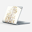 Surface Laptop 第7世代 13 インチ 用 スキンシール 全面スキンシール フル laptop7用 背面 底 ステッカー 保護シール キャラクター かわいい 023396 女性 顔 人物 014942 秋 木 枯れ木