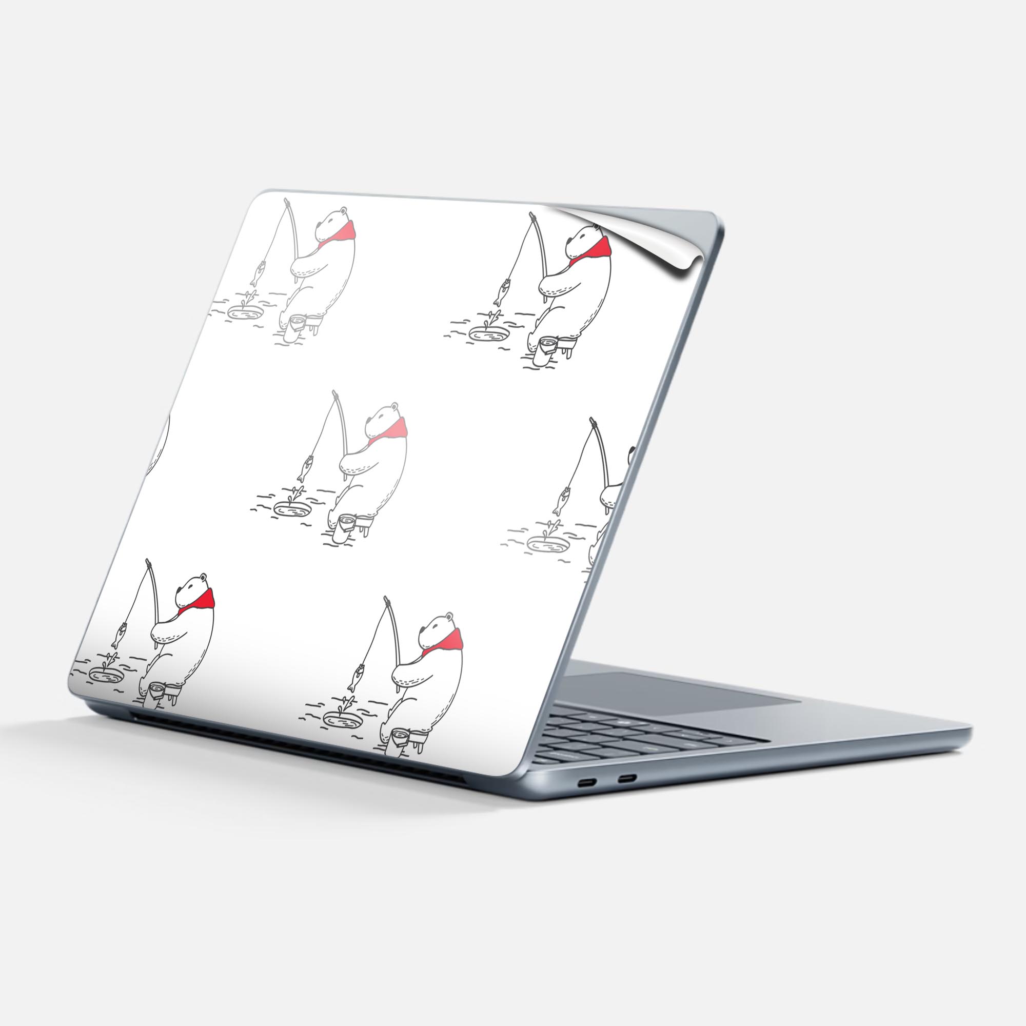 Surface Laptop 第7世代 13 インチ 用 スキンシール 全面スキンシール フル 背面 底 ステッカー 保護シ..