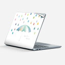 Surface Laptop 第7世代 13 インチ 用 スキンシール 全面スキンシール フル 背面 底 ステッカー 保護シール キャラクター かわいい 017808 傘 雨 梅雨 rainy