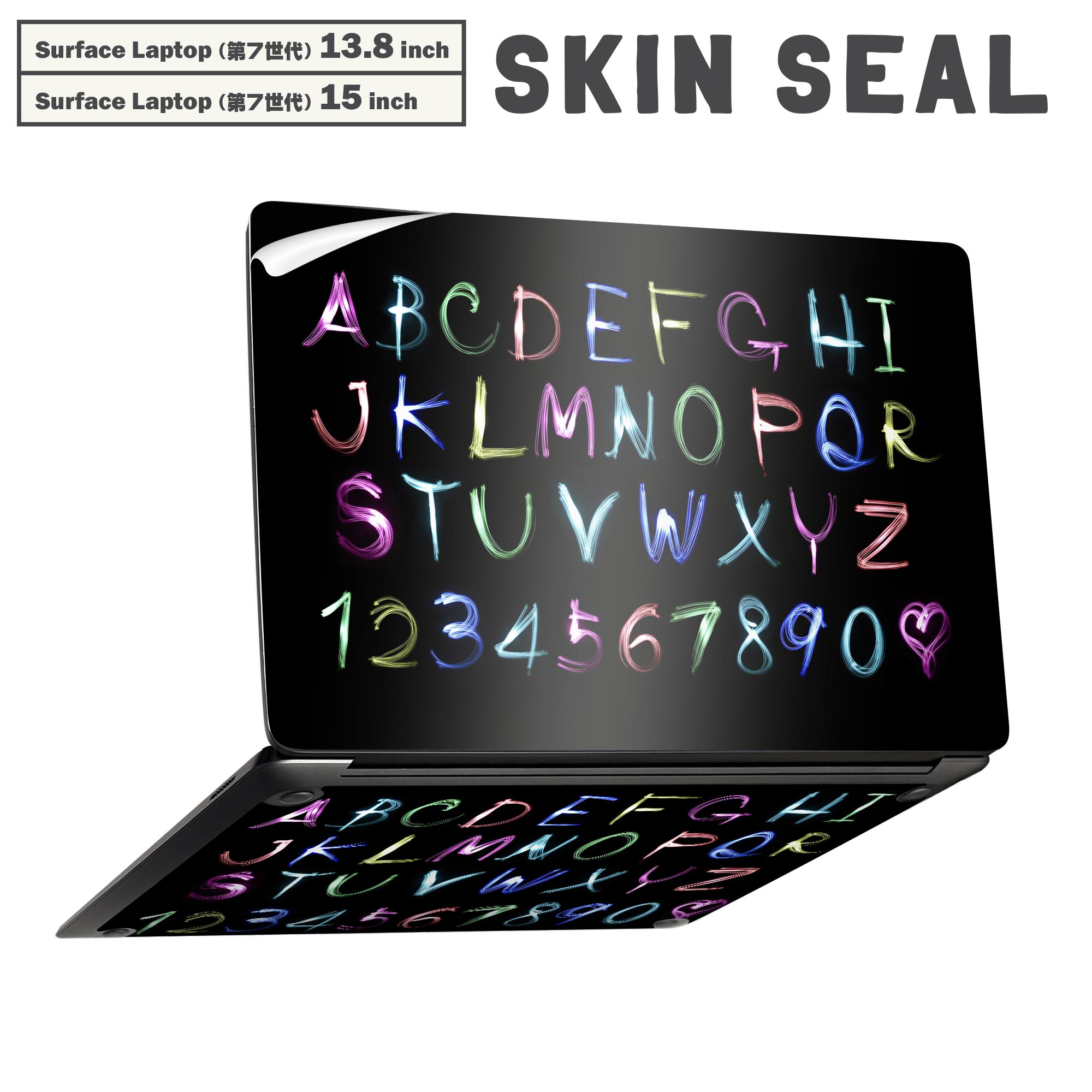 商品特徴・貼るだけでかんたん着せ替え、Surfac Laptop(第7世代) 13.8インチ・15インチ 共通対応デザインスキンシール・高精細プリントで写真と遜色のない仕上がり！半光沢シートでしっとりツヤのある表現力・ちょっとしたすり傷からSurface本体を保護・接着部はエアフリー素材で気泡の心配も軽減・再剥離素材なので貼り付け時の調整も安心注意事項画像はサンプルですので、ご覧の環境によっては多少色味に違いを感じる場合がございます。 イメージと違った、モニターと色味が異なるという理由での交換や返金はご対応出来かねます。スキンシールのみの販売で、本体は付属しません。また、シールは背面部用のみとなります。初回貼付時の位置調整や貼り直しは可能ですが、しっかりと押し付けて接着させた後の再剥離、再利用は保証しておりません。また接着部に油分や汚れが付着しますと角の部分は剥がれやすくなりますので、貼付時はあまり触れないようにご注意ください。無地のセミグロスシートにデザインをプリントした商品で、デコなどの加工はございません。 凹凸や光沢があるように見えたり布地や金属を素材にしたように見える商品もありますが、デザインの図版によるものです。印刷時に微妙な画像のズレが生じる場合がございます。ご注文後に1点1点制作する受注生産品の為、不良品以外のご返品や交換は固くお断りします。 発送について完全受注生産のハンドメイド商品となりますので、既製品と比べて発送までお時間を頂いています。 基本的に決済確認後、最大で10営業日での発送となります。繁忙期や休業日明けの場合はさらに時間がかかる場合があります。 その際には別途メールにてご連絡致します。メール便の場合、発送日から到着までに2?4日ほどかかる場合が多く、紛失などの保障もご対応できかねます。あらかじめご了承下さい。