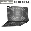 Surface Laptop 第7世代 13.8 / 15 インチ 用 スキンシール 全面スキンシール フル laptop7用 背面 底 ステッカー 保護シール キャラクター かわいい 000403 ペイズリー ダマスク 花