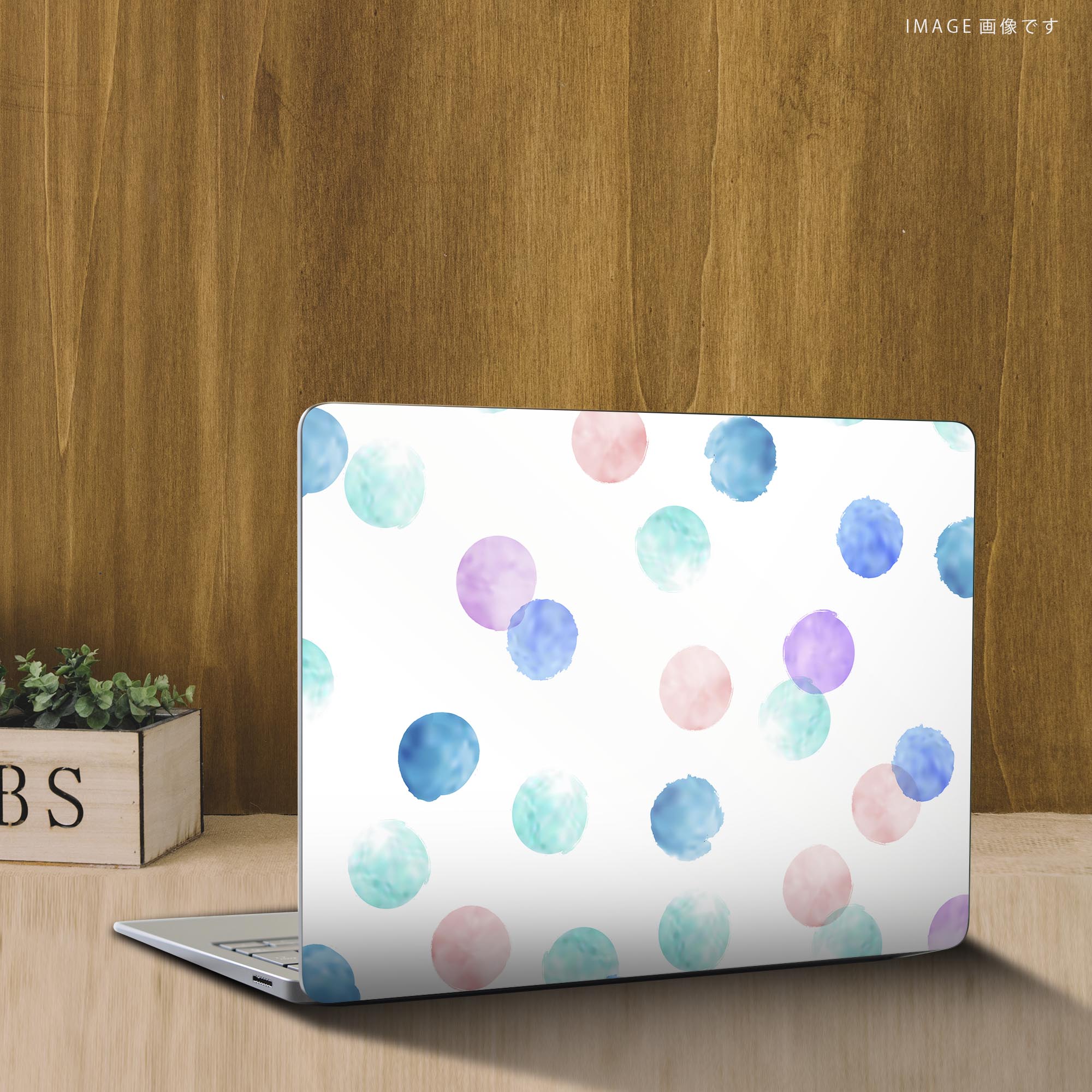 Surface Laptop 第7世代 13.8 / 15 インチ 用 スキンシール 全面スキンシール フル laptop7用 背面 底 ステッカー 保護シール キャラクター かわいい 012951 水玉　斑点　パステル