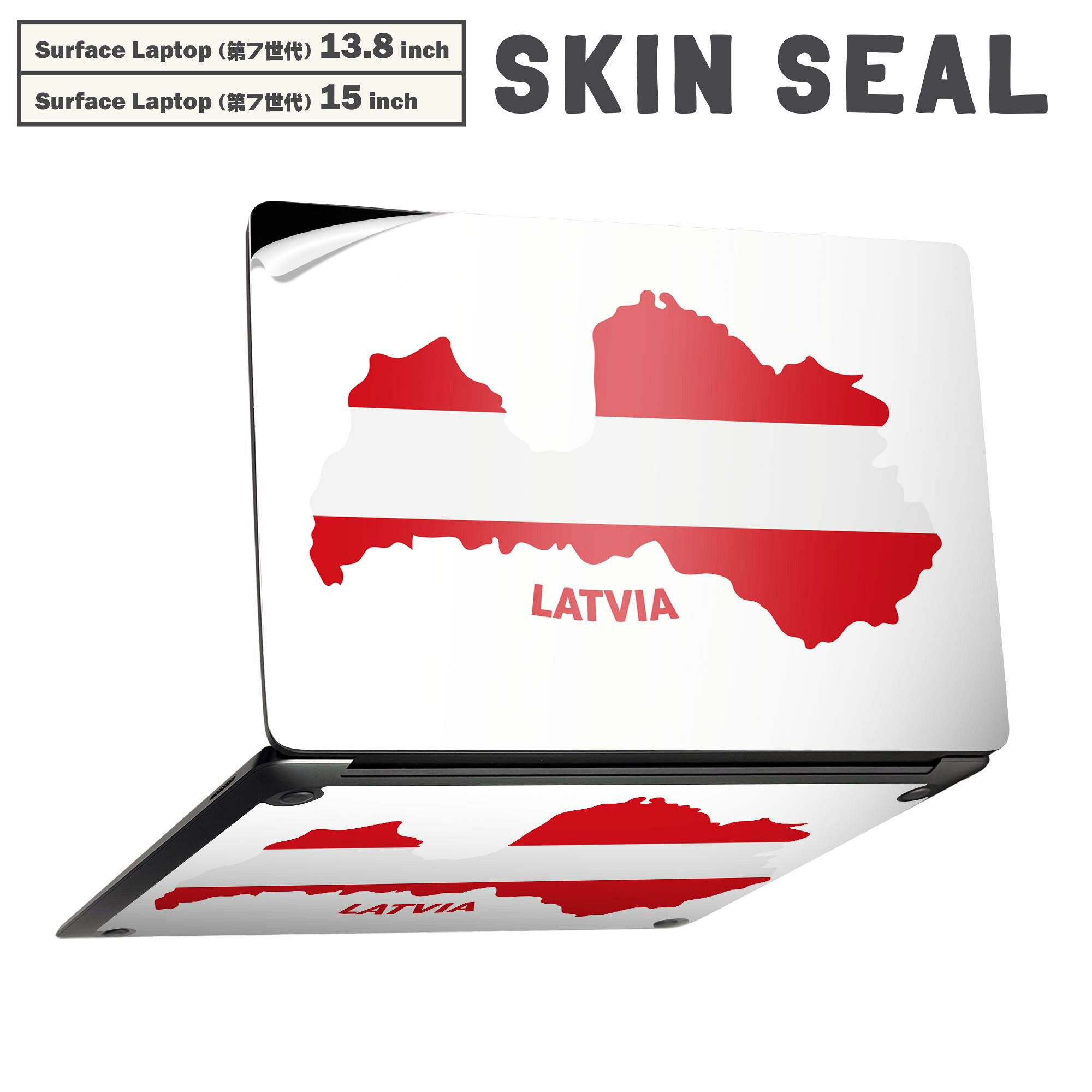 商品特徴・貼るだけでかんたん着せ替え、Surfac Laptop(第7世代) 13.8インチ・15インチ 共通対応デザインスキンシール・高精細プリントで写真と遜色のない仕上がり！半光沢シートでしっとりツヤのある表現力・ちょっとしたすり傷からSurface本体を保護・接着部はエアフリー素材で気泡の心配も軽減・再剥離素材なので貼り付け時の調整も安心注意事項画像はサンプルですので、ご覧の環境によっては多少色味に違いを感じる場合がございます。 イメージと違った、モニターと色味が異なるという理由での交換や返金はご対応出来かねます。スキンシールのみの販売で、本体は付属しません。また、シールは背面部用のみとなります。初回貼付時の位置調整や貼り直しは可能ですが、しっかりと押し付けて接着させた後の再剥離、再利用は保証しておりません。また接着部に油分や汚れが付着しますと角の部分は剥がれやすくなりますので、貼付時はあまり触れないようにご注意ください。無地のセミグロスシートにデザインをプリントした商品で、デコなどの加工はございません。 凹凸や光沢があるように見えたり布地や金属を素材にしたように見える商品もありますが、デザインの図版によるものです。印刷時に微妙な画像のズレが生じる場合がございます。ご注文後に1点1点制作する受注生産品の為、不良品以外のご返品や交換は固くお断りします。 発送について完全受注生産のハンドメイド商品となりますので、既製品と比べて発送までお時間を頂いています。 基本的に決済確認後、最大で10営業日での発送となります。繁忙期や休業日明けの場合はさらに時間がかかる場合があります。 その際には別途メールにてご連絡致します。メール便の場合、発送日から到着までに2?4日ほどかかる場合が多く、紛失などの保障もご対応できかねます。あらかじめご了承下さい。