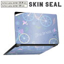 Surface Laptop 第7世代 13.8 / 15 インチ 用 スキンシール 全面スキンシール フル laptop7用 背面 底 ステッカー 保護シール キャラクター かわいい 011863 かわいい 鳥 自転車