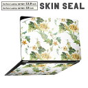 Surface Laptop 第7世代 13.8 / 15 インチ 用 スキンシール 全面スキンシール フル laptop7用 背面 底 ステッカー 保護シール キャラクター かわいい 012093 ひまわり 花 白
