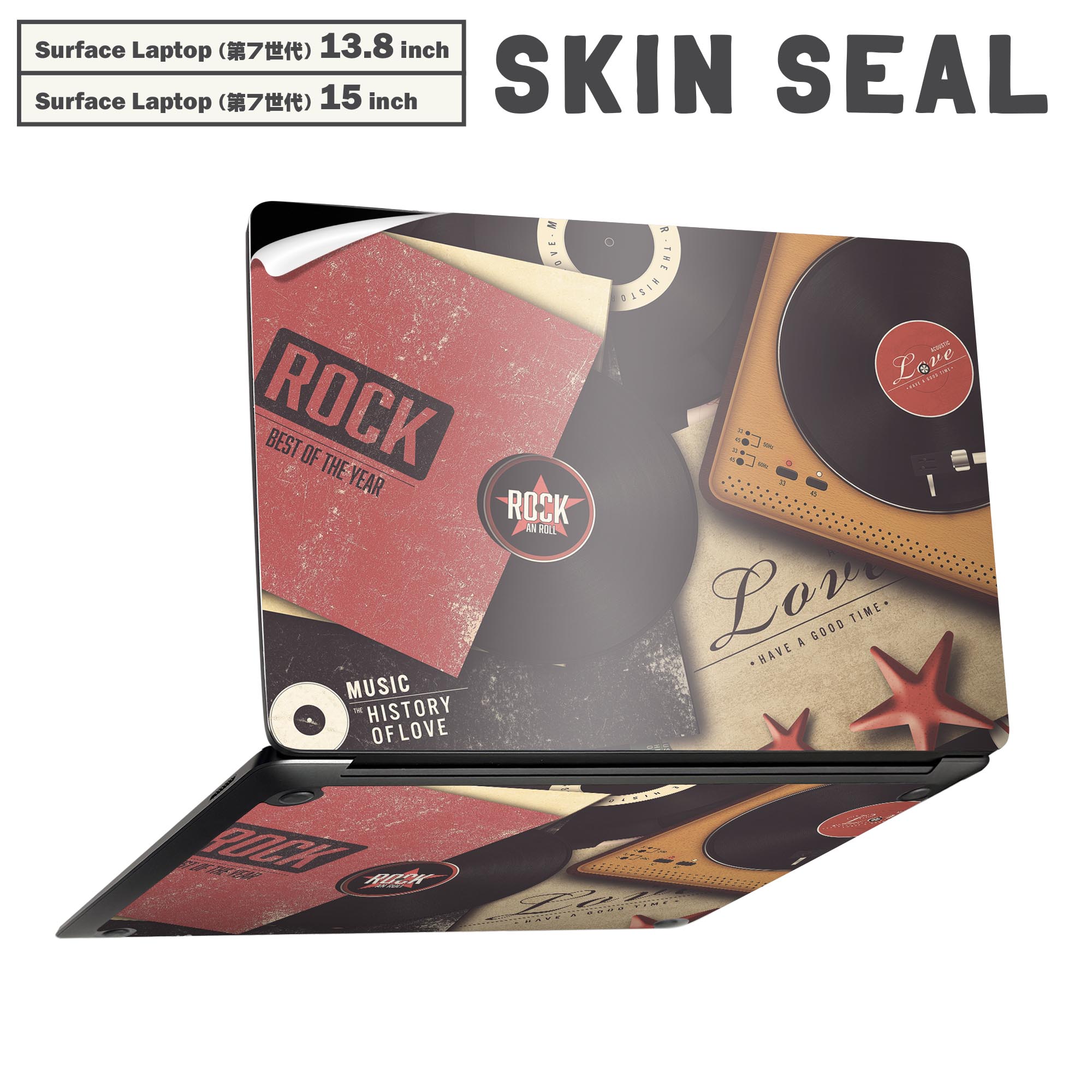 Surface Laptop 第7世代 13.8 / 15 インチ 用 スキンシール 全面スキンシール フル laptop7用 背面 底 ..