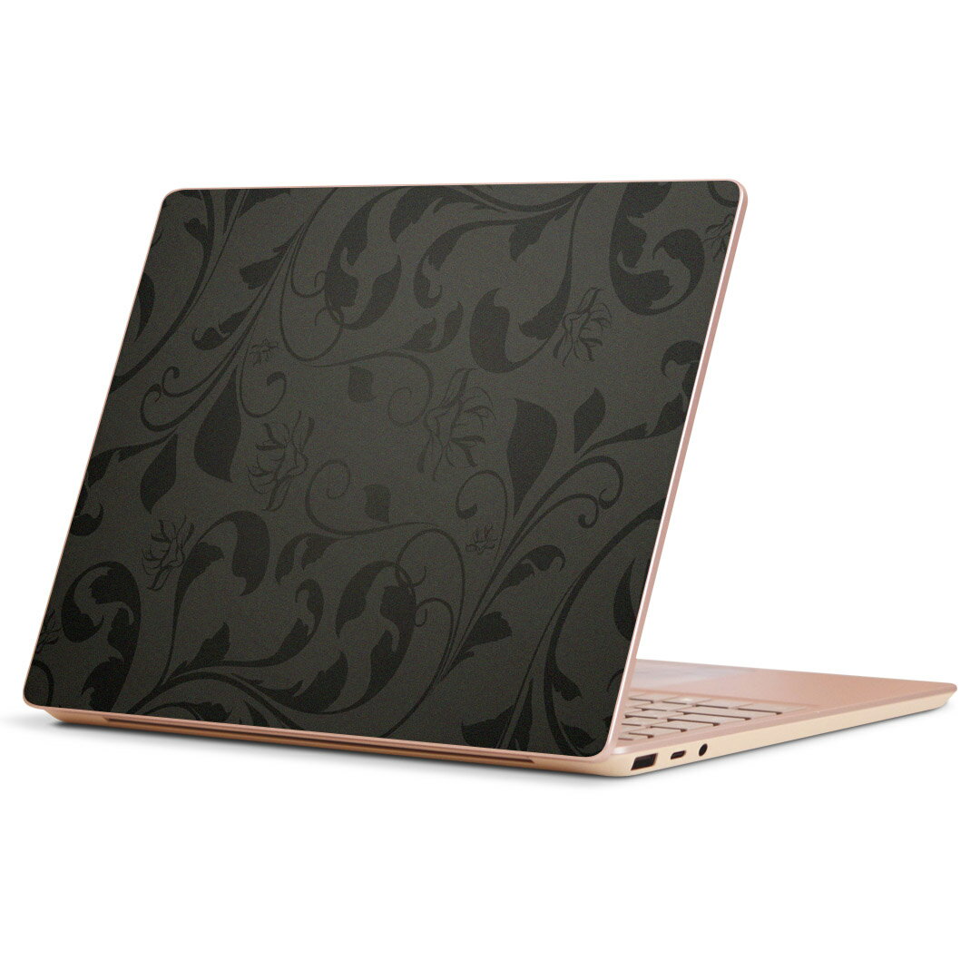 Surface Laptop Go (2020) 専用 スキンシール Microsoft サーフェス サーフィス ノートブック ノートパソコン カバー ケース フィルム ステッカー アクセサリー 保護 000417 ペイズリー　ダマスク　花