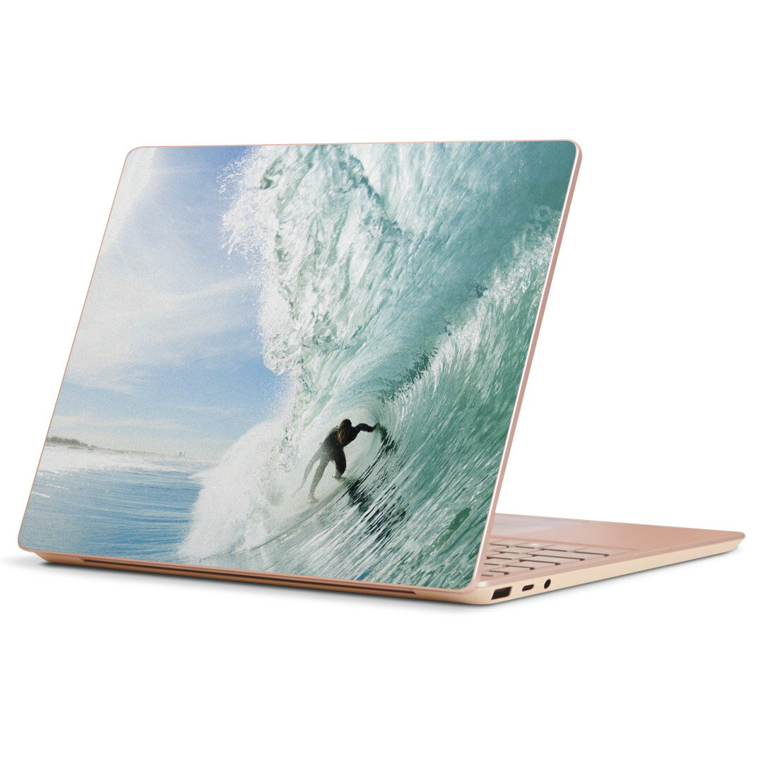 Surface Laptop Go (2020) 専用 スキンシール Microsoft サーフェス サーフィス ノートブック ノートパソコン カバー ケース フィルム ステッカー アクセサリー 保護 001164 波　サーフィン