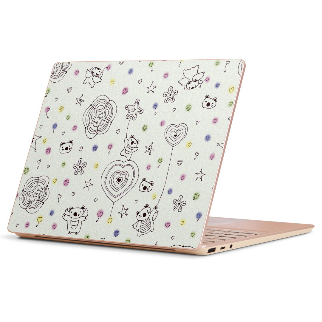 Surface Laptop Go (2020) 専用 スキンシール Microsoft サーフェス サーフィス ノートブック ノートパソコン カバー ケース フィルム ステッカー アクセサリー 保護 003608 " " 動物 キャラクター カラフル
