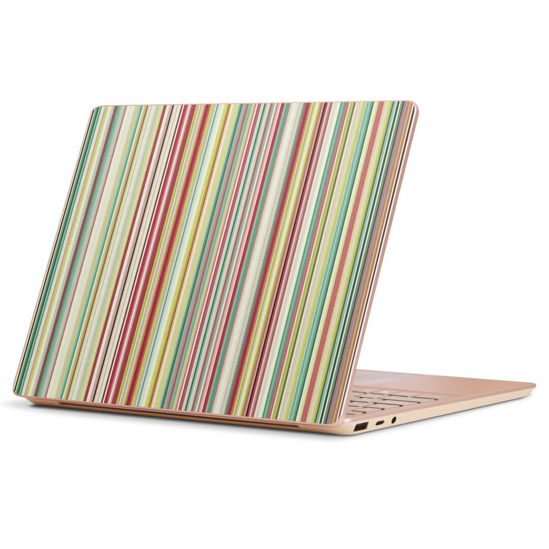 Surface Laptop Go (2020) 専用 スキンシール Microsoft サーフェス サーフィス ノートブック ノートパソコン カバー ケース フィルム ステッカー アクセサリー 保護 004623 ボーダー　カラフル