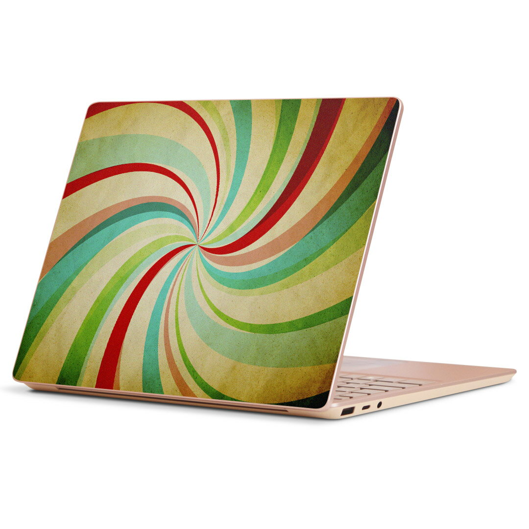 Surface Laptop Go (2020) 専用 スキンシール Microsoft サーフェス サーフィス ノートブック ノートパソコン カバー ケース フィルム ステッカー アクセサリー 保護 004797 模様　カラフル