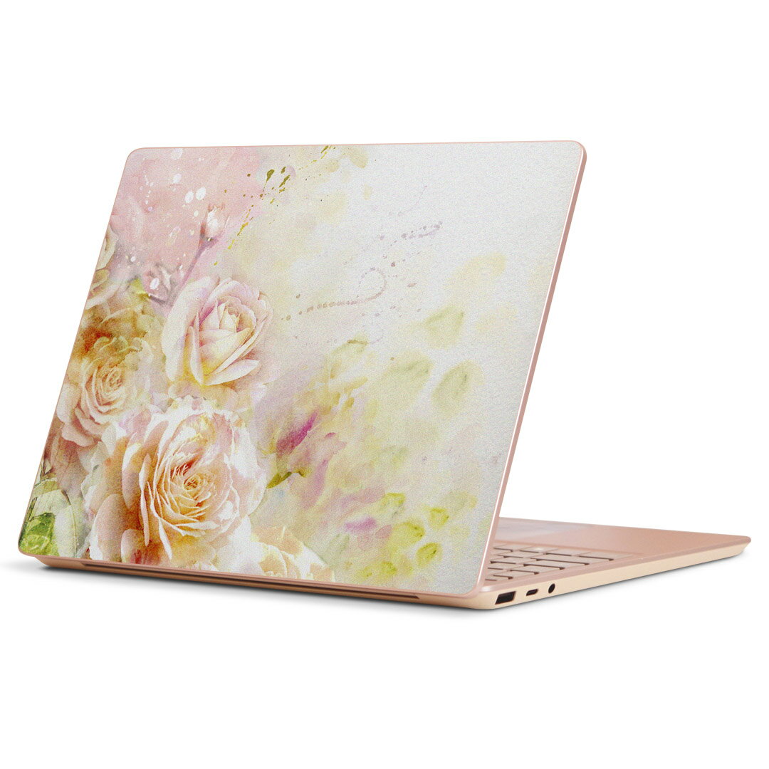 Surface Laptop Go (2020) 専用 スキンシール Microsoft サーフェス サーフィス ノートブック ノートパソコン カバー ケース フィルム ステッカー アクセサリー 保護 005340 花　　色彩