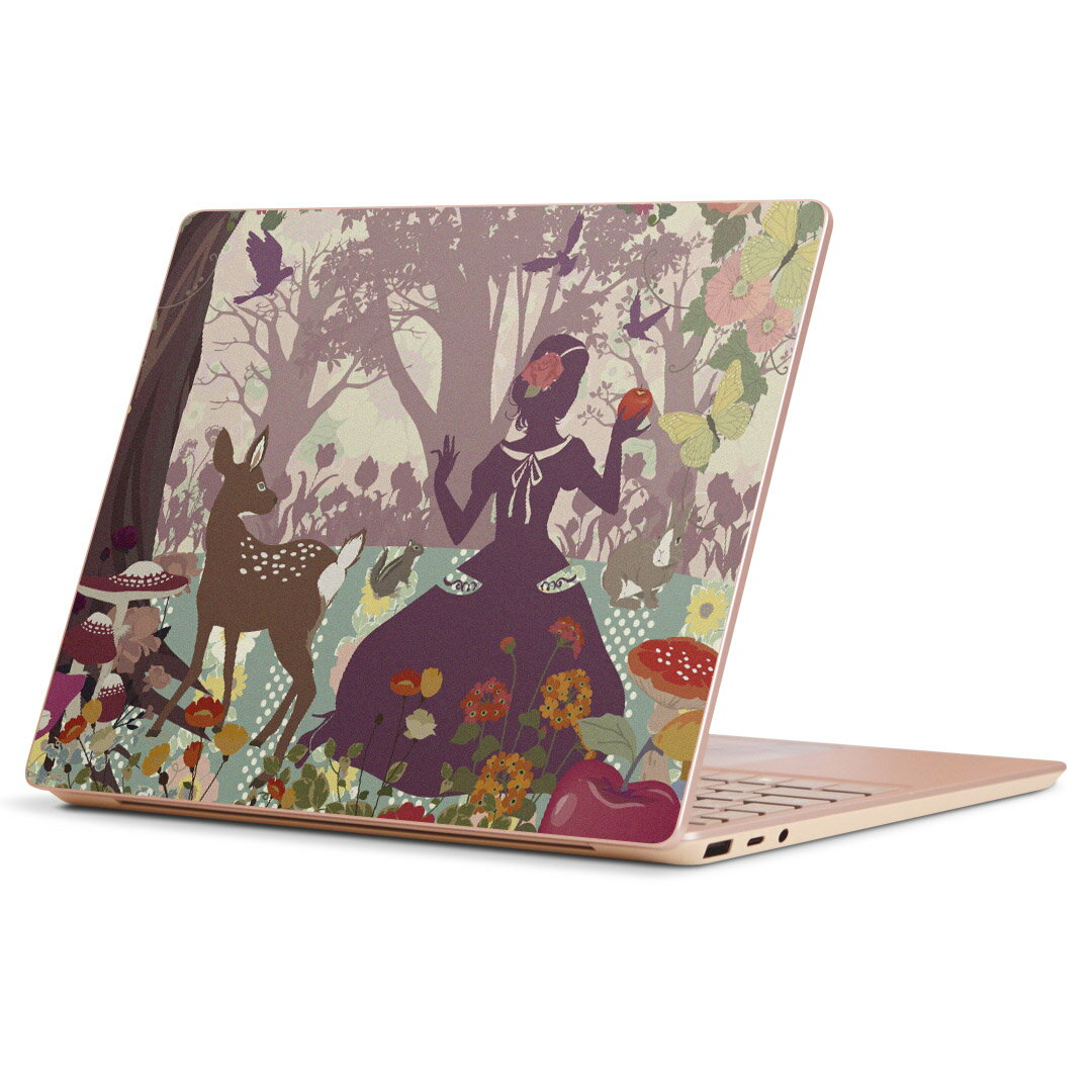 Surface Laptop Go (2020) 専用 スキンシール Microsoft サーフェス サーフィス ノートブック ノートパソコン カバー ケース フィルム ステッカー アクセサリー 保護 009104 童話モチーフ　イラスト