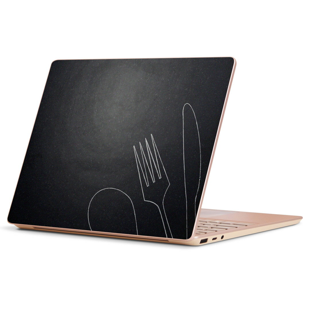 Surface Laptop Go (2020) 専用 スキンシール Microsoft サーフェス サーフィス ノートブック ノートパソコン カバー ケース フィルム ステッカー アクセサリー 保護 009902 カフェ　おしゃれ　黒板