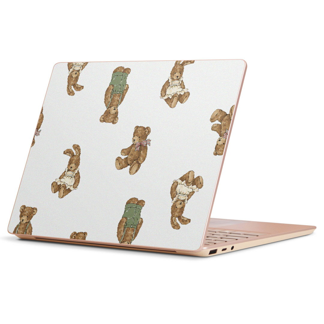 Surface Laptop Go (2020) 専用 スキンシール Microsoft サーフェス サーフィス ノートブック ノートパソコン カバー ケース フィルム ステッカー アクセサリー 保護 010194 動物　熊　うさぎ