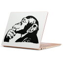 Surface Laptop Go (2020) 専用 スキンシール Microsoft サーフェス サーフィス ノートブック ノートパソコン カバー ケース フィルム ステッカー アクセサリー 保護 011002 猿 動物 白 黒(2)