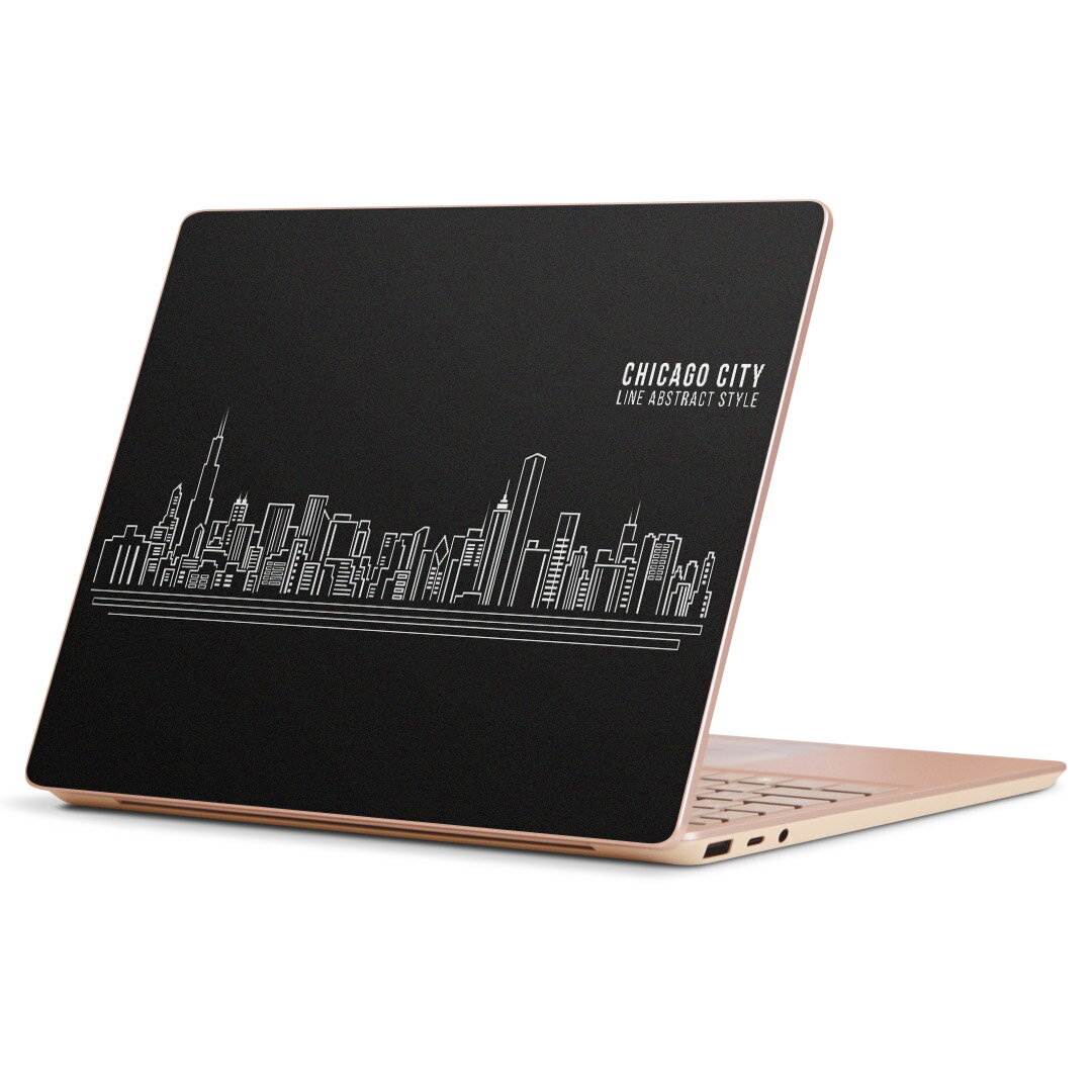 Surface Laptop Go (2020) 専用 スキンシール Microsoft サーフェス サーフィス ノートブック ノートパソコン カバー ケース フィルム ステッカー アクセサリー 保護 011352 シカゴ　外国　街並み