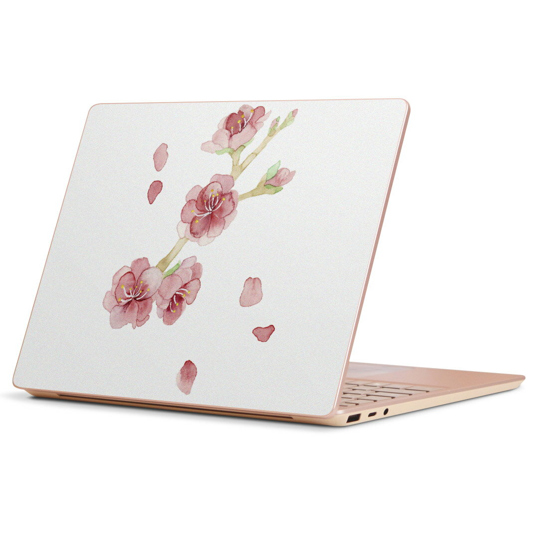 Surface Laptop Go (2020) 専用 スキンシール Microsoft サーフェス サーフィス ノートブック ノートパソコン カバー ケース フィルム ステッカー アクセサリー 保護 012987 花　木　水彩