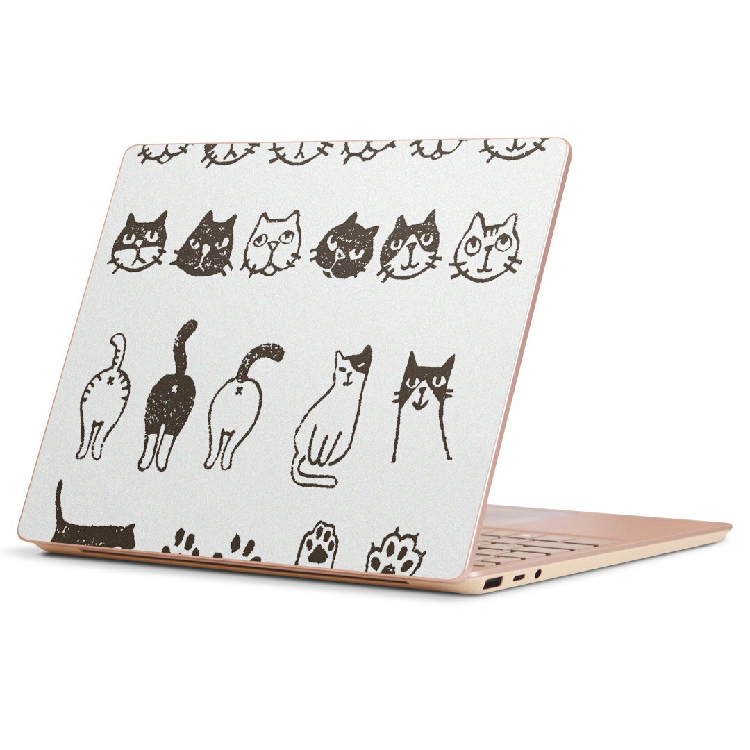 Surface Laptop Go (2020) 専用 スキンシール Microsoft サーフェス サーフィス ノートブック ノートパソコン カバー ケース フィルム ステッカー アクセサリー 保護 013991 猫　動物　アニマル