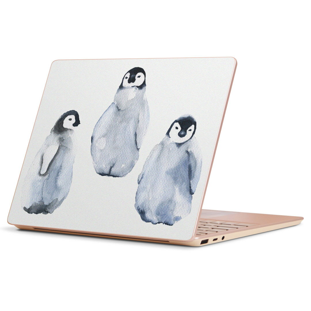 Surface Laptop Go (2020) 専用 スキンシール Microsoft サーフェス サーフィス ノートブック ノートパソコン カバー ケース フィルム ステッカー アクセサリー 保護 014775 ペンギン　かわいい　動物
