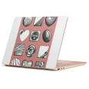 Surface Laptop Go (2020) 専用 スキンシール Microsoft サーフェス サーフィス ノートブック ノートパソコン カバー ケース フィルム ステッカー アクセサリー 保護 015397 ハート チョコ ピンク