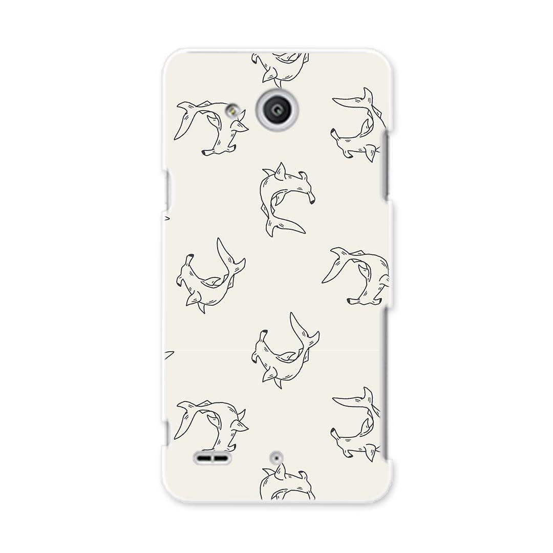 LGV33 Qua phone PX キュア フォン px lgv33 au エーユー スマホ カバー ケース スマホケース スマホカバー PC ハードケース サメ　海　生き物 010683