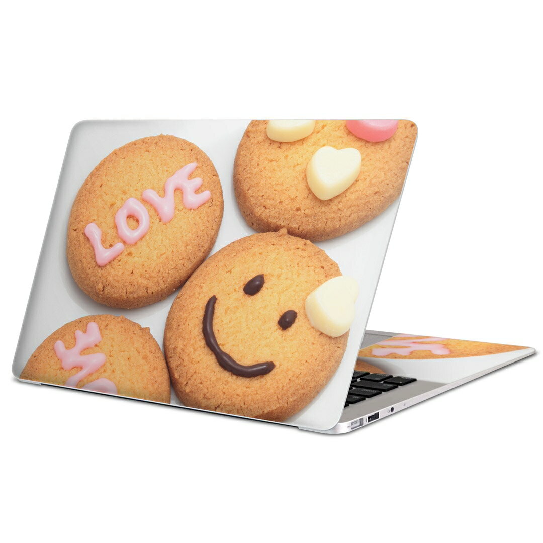 MacBook 用 スキンシール マックブック 13インチ 〜 16インチ MacBook Pro / MacBook Air 各種対応 ノートパソコン カバー ケース フィルム ステッカー アクセサリー 保護 000294 ラブ　LOVE　クッキー　食べ物