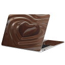MacBook 用 スキンシール マックブック 13インチ ~ 16インチ MacBook Pro / MacBook Air 各種対応 ノートパソコン カバー ケース フィルム ステッカー アクセサリー 保護 000815 チョコレート ハート
