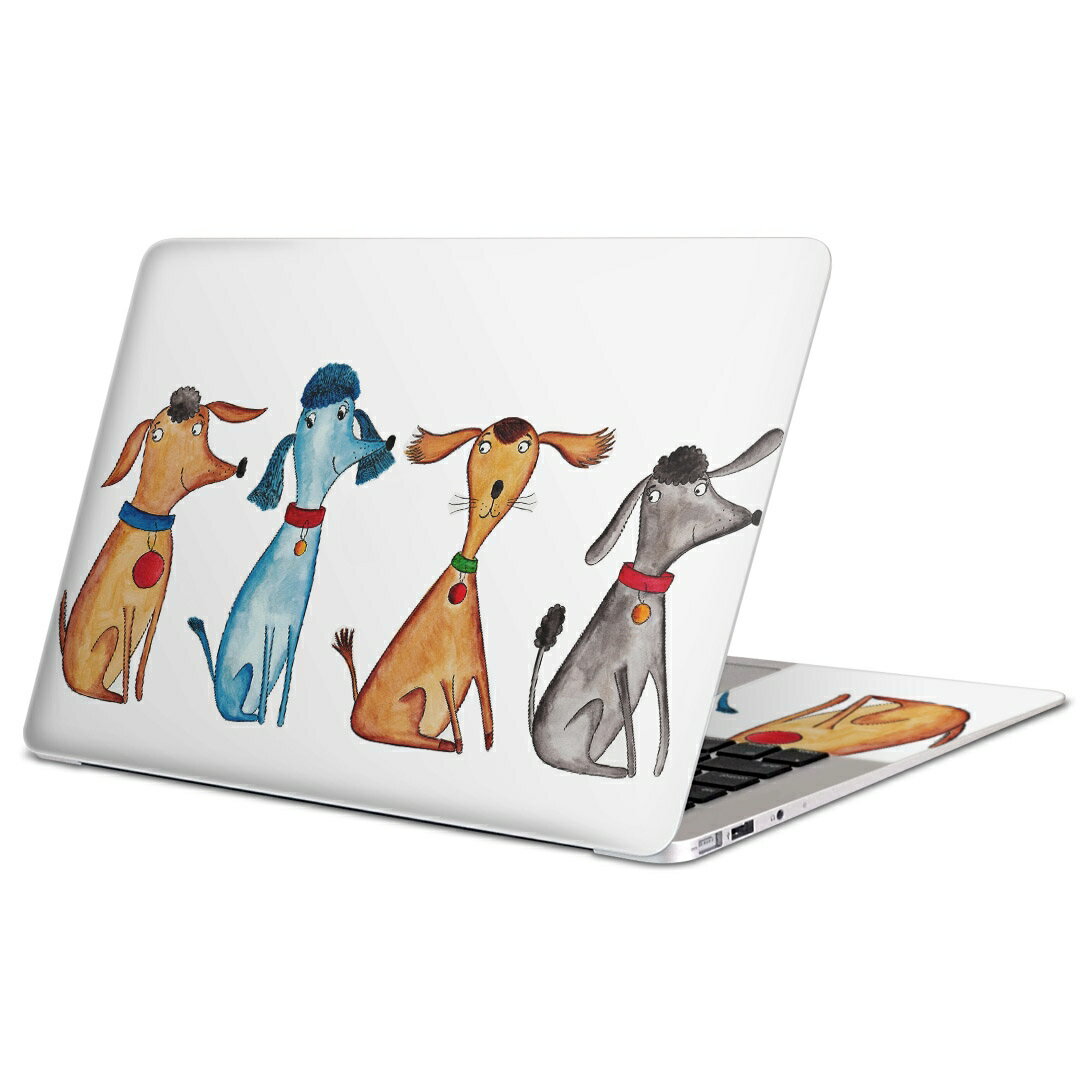 MacBook 用 スキンシール マックブック 13インチ 〜 16インチ MacBook Pro / MacBook Air 各種対応 ノートパソコン カバー ケース フィルム ステッカー アクセサリー 保護 003638 アニマル 犬　動物　キャラクター
