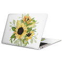 MacBook 用 スキンシール マックブック 13インチ ~ 16インチ MacBook Pro / MacBook Air 各種対応 ノートパソコン カバー ケース フィルム ステッカー アクセサリー 保護 020053 ひまわり ひまわり 向日葵 夏