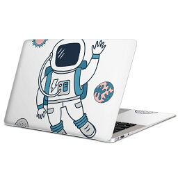 MacBook 用 スキンシール マックブック 13インチ 〜 16インチ MacBook Pro / MacBook Air 各種対応 ノートパソコン カバー ケース フィルム ステッカー アクセサリー 保護 020077 宇宙 宇宙 かわいい ロケット