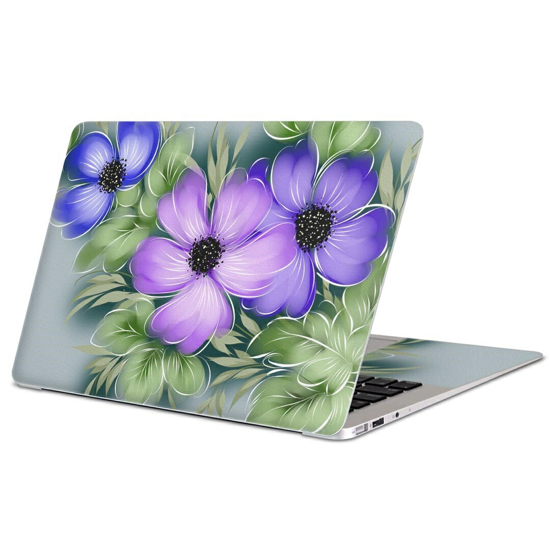 MacBook 用 スキンシール マックブック 13インチ 〜 16インチ MacBook Pro / MacBook Air 各種対応 ノートパソコン カバー ケース フィルム ステッカー アクセサリー 保護 023347 花 フラワー イラスト