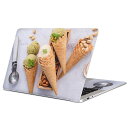 MacBook 用 スキンシール マックブック 13インチ ~ 16インチ MacBook Pro / MacBook Air 各種対応 ノートパソコン カバー ケース フィルム ステッカー アクセサリー 保護 023457 アイスクリーム 写真 食べ物