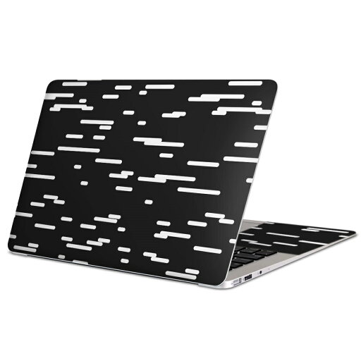 MacBook 用 スキンシール マックブック 13インチ 〜 16インチ MacBook Pro / MacBook Air 各種対応 ノートパソコン カバー ケース フィルム ステッカー アクセサリー 保護 004185 模様 シンプル 黒 白 MacBook 用 スキンシール マックブック 13インチ 〜 16インチ MacBook Pro / MacBook Air 各種対応 ノートパソコン カバー ケース フィルム ステッカー アクセサリー 保護 004185 模様 シンプル 黒 白