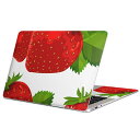 MacBook 用 スキンシール マックブック 13インチ ~ 16インチ MacBook Pro / MacBook Air 各種対応 ノートパソコン カバー ケース フィルム ステッカー アクセサリー 保護 004235 苺 イラスト シンプル