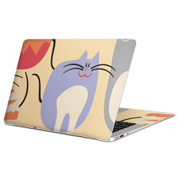 MacBook 用 スキンシール マックブック 13インチ 〜 16インチ MacBook Pro / MacBook Air 各種対応 ノートパソコン カバー ケース フィルム ステッカー アクセサリー 保護 004344 猫　キャラクター