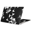 MacBook 用 スキンシール マックブック 13インチ ~ 16インチ MacBook Pro / MacBook Air 各種対応 ノートパソコン カバー ケース フィルム ステッカー アクセサリー 保護 004474 イチョウ 秋 黒