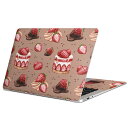 MacBook 用 スキンシール マックブック 13インチ ~ 16インチ MacBook Pro / MacBook Air 各種対応 ノートパソコン カバー ケース フィルム ステッカー アクセサリー 保護 005544 ケーキ 苺 イラスト