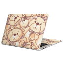 MacBook 用 スキンシール マックブック 13インチ ~ 16インチ MacBook Pro / MacBook Air 各種対応 ノートパソコン カバー ケース フィルム ステッカー アクセサリー 保護 005714 熊 テディベア 模様