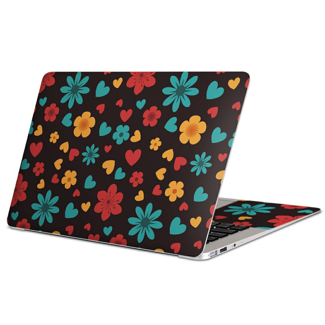 MacBook 用 スキンシール マックブック 13インチ 〜 16インチ MacBook Pro / MacBook Air 各種対応 ノートパソコン カバー ケース フィルム ステッカー アクセサリー 保護 006359 花