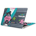 MacBook 用 スキンシール マックブック 13インチ ~ 16インチ MacBook Pro / MacBook Air 各種対応 ノートパソコン カバー ケース フィルム ステッカー アクセサリー 保護 006586 テディベア 英語 文字